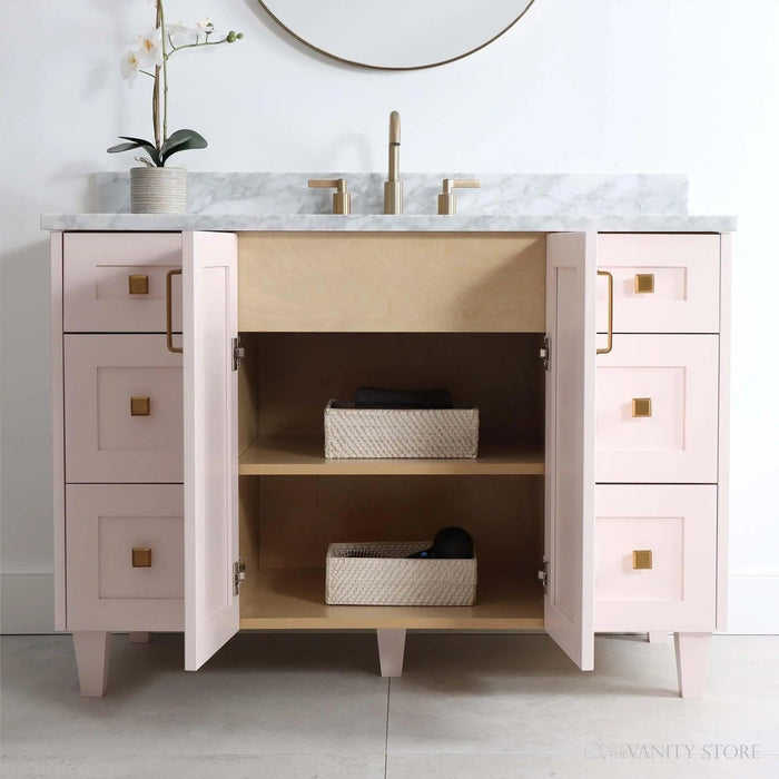 Bridgeport 48  Teodor  Champagne Pink Vanity Teodor Bathroom Vanity 58447677?v=1751326874 - Premium Bathroom Vanity for Canadian Homes and Businesses - Facility Supply Pro