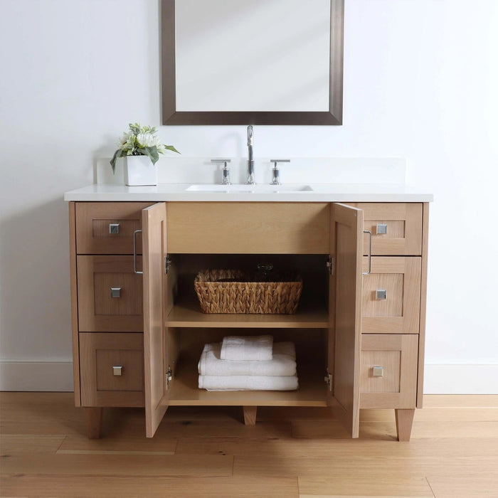 Bridgeport 48  Teodor  White Oak Vanity Teodor Bathroom Vanity 58394166?v=1751327044 - Premium Bathroom Vanity for Canadian Homes and Businesses - Facility Supply Pro