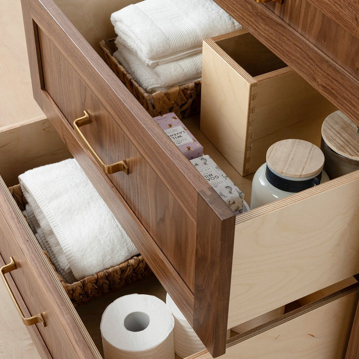 Bridgeport Black Walnut 30 Drawer 1Copy - High-End Bathroom Vanity - Facility Supply Pro Canada