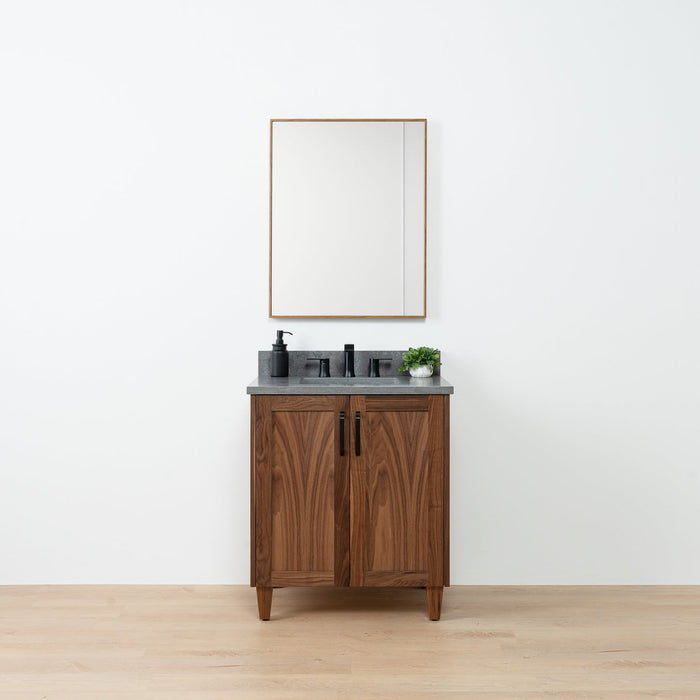 Bridgeport Black Walnut 30 New   Front 1 - High-End Bathroom Vanity - Facility Supply Pro Canada