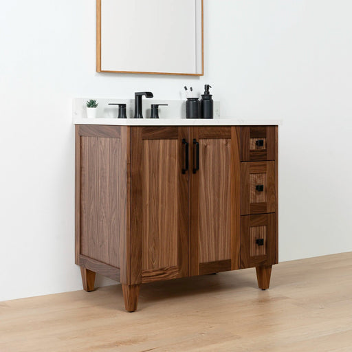 Bridgeport Black Walnut 36L Left Shot 1copy?v=1750797495 - Premium Bathroom Vanity for Canadian Homes and Businesses - Facility Supply Pro