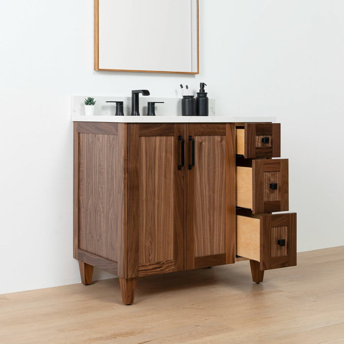 Bridgeport Black Walnut 36L Left Shot 2copy?v=1750797495 - Premium Bathroom Vanity for Canadian Homes and Businesses - Facility Supply Pro
