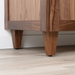 Bridgeport Vanity with Legs – Black Walnut Left Side Angle