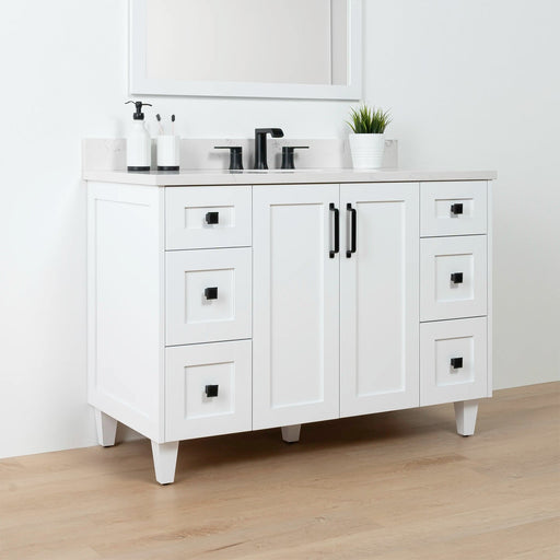Bridgeport Satin White LeftShot1copy?v=1751326994 - Premium Bathroom Vanity for Canadian Homes and Businesses - Facility Supply Pro