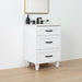 Bridgeport Slim 24" Satin White Vanity – Left Angle View