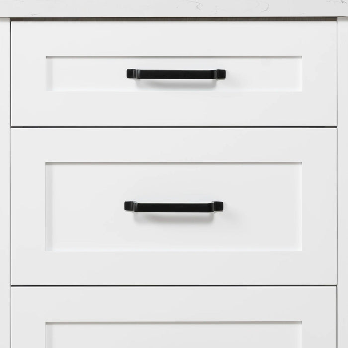 Bridgeport Slim 24" Satin White Vanity – Close-Up Texture Detail