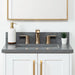 Bridgeport Slim 24" Satin White Vanity – Countertop Detail View