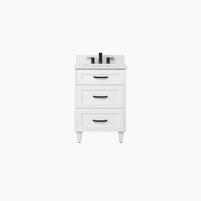 Bridgeport Slim 24" Satin White Vanity – Main Product Image