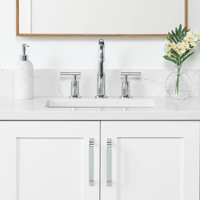 Bridgeport Slim 30 Satin White Doors Countertopcopy - High-End Bathroom Vanity - Facility Supply Pro Canada