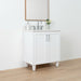 Bridgeport Slim 30 Satin White Doors Left 1Copy - High-End Bathroom Vanity - Facility Supply Pro Canada