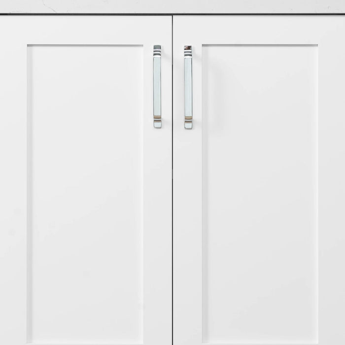 Bridgeport Slim 30 Satin White Doors Texture Shotcopy - High-End Bathroom Vanity - Facility Supply Pro Canada