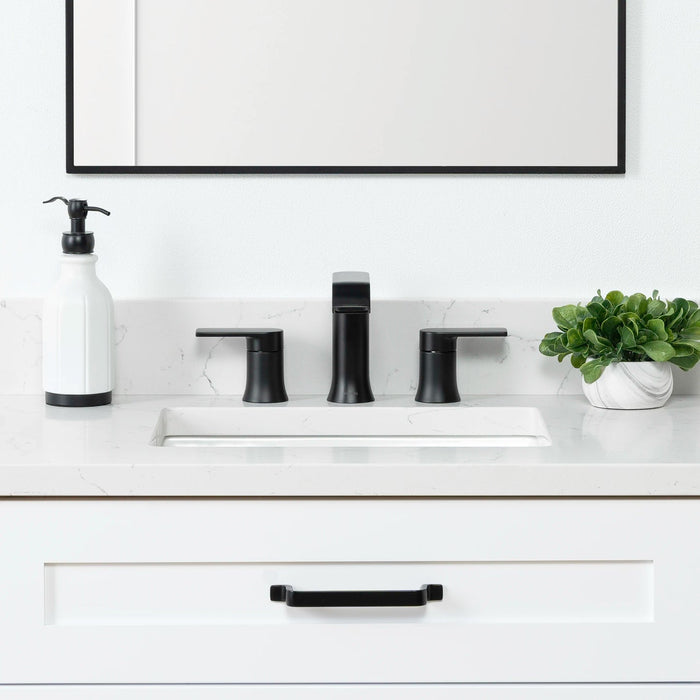Bridgeport Slim Satin White Countertop Widecopy - High-End Bathroom Vanity - Facility Supply Pro Canada