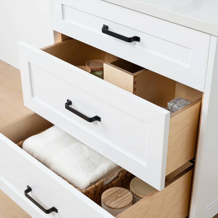 Bridgeport Slim Satin White Drawer 2Copy - High-End Bathroom Vanity - Facility Supply Pro Canada