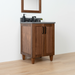 Bridgeport 24" Black Walnut Vanity with Doors – Left Angle View