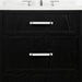Cape Breton Vanity – Blackened Oak – Drawer Hardware Detail (CA28FF)