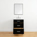 Cape Breton Vanity – Blackened Oak – Drawer Open View (CA37CE)