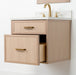 Cape Breton Vanity – White Oak – Side View with Hardware (CAD39D)