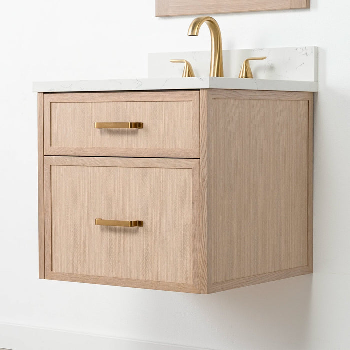 Cape Breton Vanity – White Oak – Dovetail Drawer Close-Up (CAFC04)