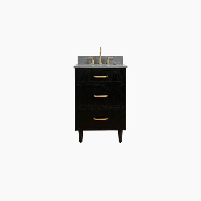 Cape Breton 24" Bathroom Vanity – Blackened Oak Finish – Main Image