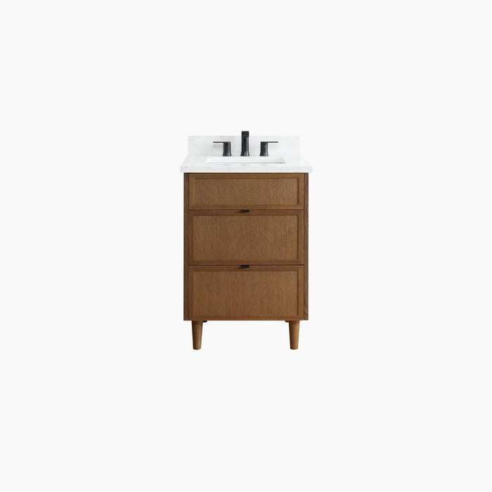 Cape Breton Vanity – Main Hero Image – Mid-Century Oak Finish