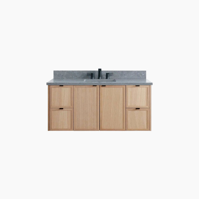 CAPE BRETON 48  WALL MOUNT WHITE OAK BATHROOM VANITY?v=1751327735 - Premium Bathroom Vanity for Canadian Homes and Businesses - Facility Supply Pro