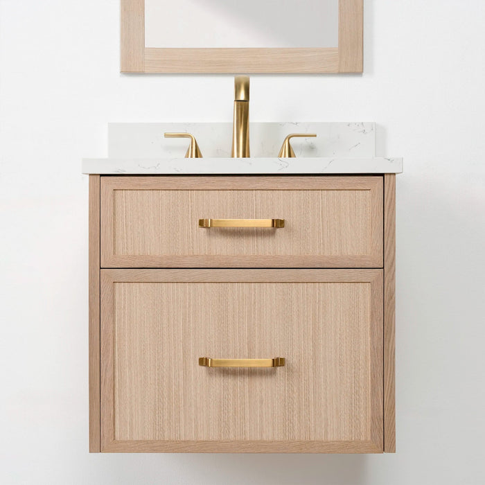 Cape Breton Vanity – White Oak – Straight-On Front View (CAPEBR_1)