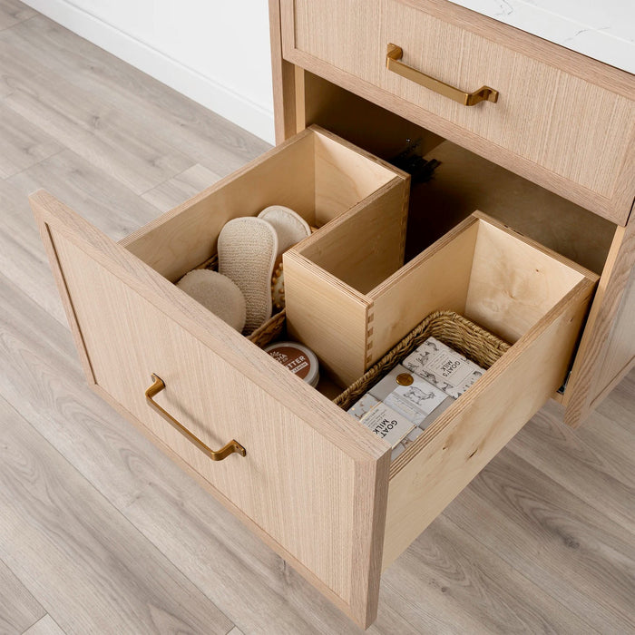 Cape Breton Vanity – White Oak – Angled Staged Image (CAPEBR_4)