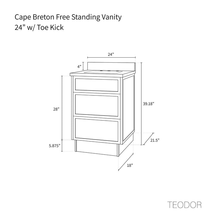 Cape Breton Vanity – Toe Kick Close-Up