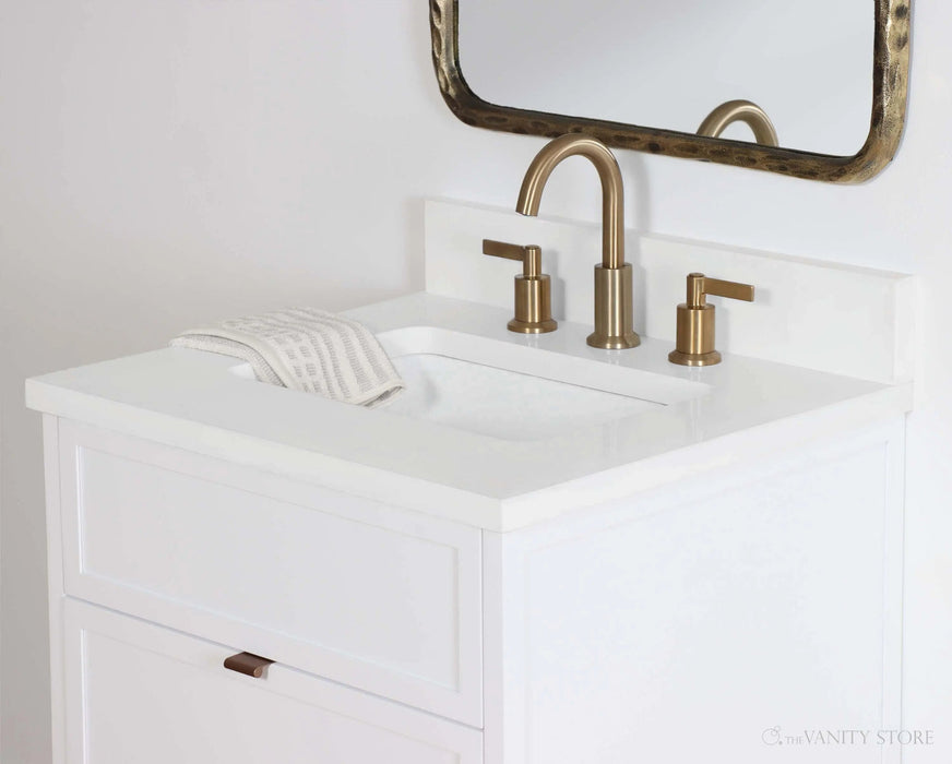Cape Breton 24" Vanity – Satin White – Toe Kick Detail (58480277)