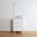 Cape Breton 24" Vanity – Satin White – Drawer Open Side View (58480666)