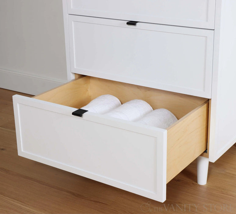 Cape Breton 30  Teodor  Satin White Vanity Teodor Bathroom Vanity 58479174 - High-End Bathroom Vanity - Facility Supply Pro Canada