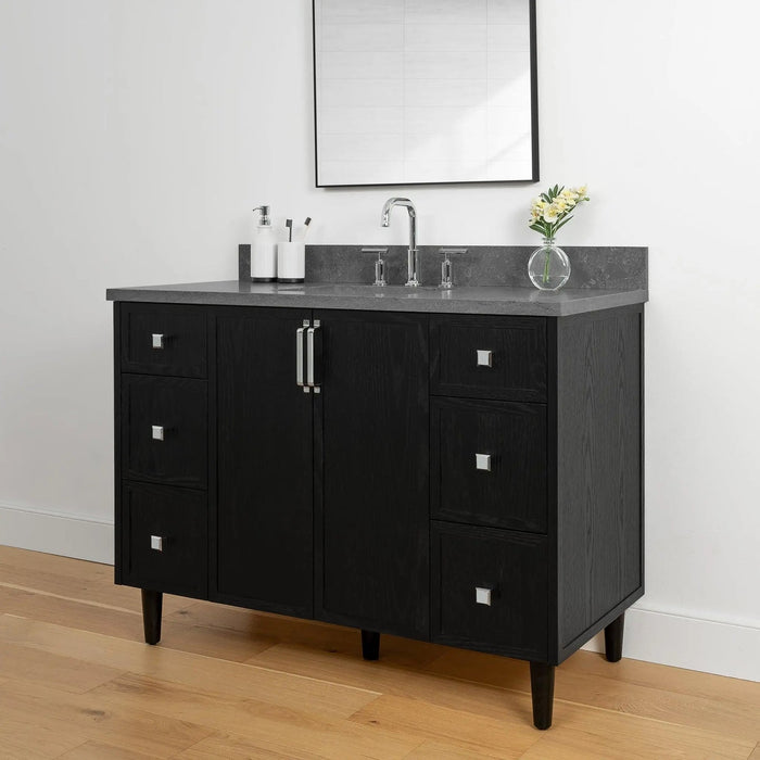 Cape Breton 48  Teodor  Blackened Oak Vanity Teodor Bathroom Vanity 58603949?v=1751327202 - Premium Bathroom Vanity for Canadian Homes and Businesses - Facility Supply Pro