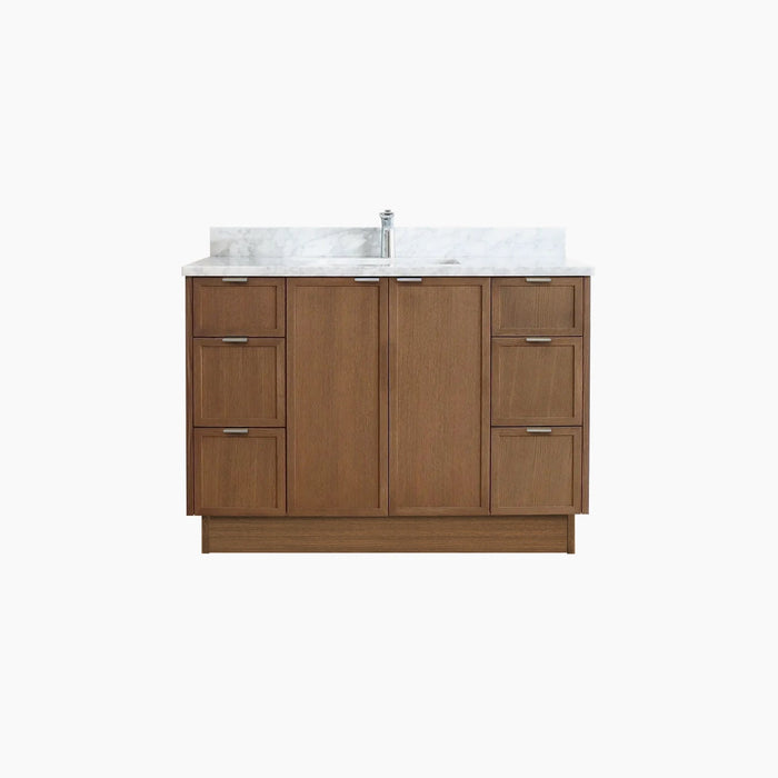 Cape Breton 48  Teodor  Mid Century Oak Vanity Teodor Plain BG?v=1751327385 - Premium Bathroom Vanity for Canadian Homes and Businesses - Facility Supply Pro