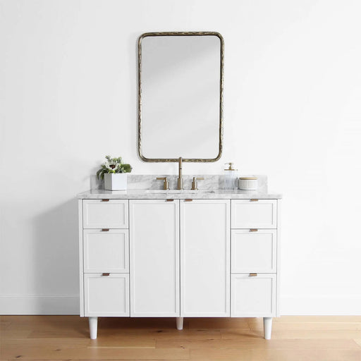 Cape Breton 48  Teodor  Satin White Vanity Teodor Bathroom Vanity 58477277?v=1751327478 - Premium Bathroom Vanity for Canadian Homes and Businesses - Facility Supply Pro