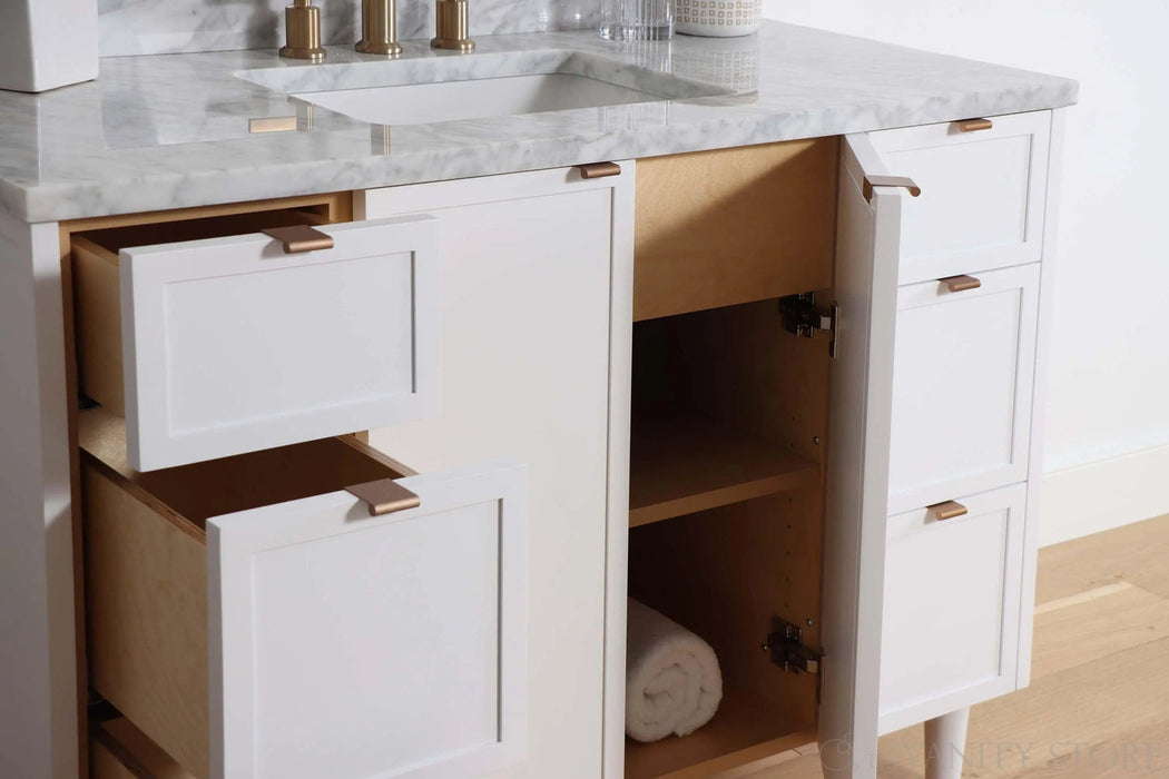 Cape Breton 48  Teodor  Satin White Vanity Teodor Bathroom Vanity 58477538?v=1751327478 - Premium Bathroom Vanity for Canadian Homes and Businesses - Facility Supply Pro