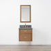 Cape Breton 24" – Mid-Century Oak – Concrete Grey Top – Gold Handles