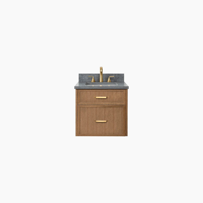 Cape Breton 24" – Mid-Century Oak – Plain Background – No Handles