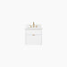 Cape Breton 24" – Satin White – Arctic Trace Top – Gold Pulls – Plain Background