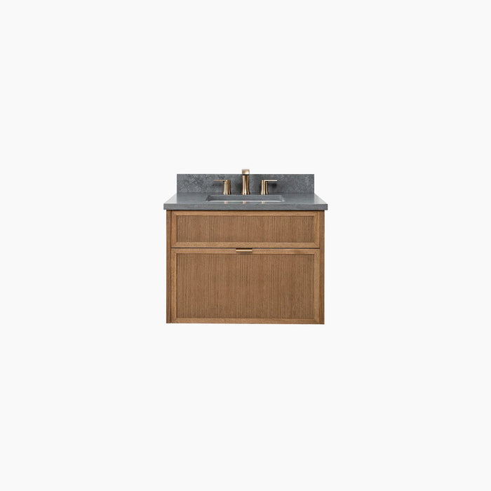 Capebreton 30 Midcenturyoak Plain Bg - High-End Bathroom Vanity - Facility Supply Pro Canada