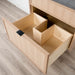 Capebreton 30 Whiteoak Concretegrey Newedgepullblack Closeupshot Opendrawer1Copy - High-End Bathroom Vanity - Facility Supply Pro Canada