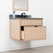 Capebreton 30 Whiteoak Concretegrey Newedgepullblack Leftangle Opendrawercopy - High-End Bathroom Vanity - Facility Supply Pro Canada