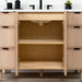 CapeBreton 48 WhiteOak ArticTrace NewEdgePullsBlack CloseUpShot OpenDoors1copy?v=1751327812 - Premium Bathroom Vanity for Canadian Homes and Businesses - Facility Supply Pro