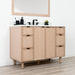 CapeBreton 48 WhiteOak ArticTrace NewEdgePullsBlack LeftAngle Closedcopy?v=1751327812 - Premium Bathroom Vanity for Canadian Homes and Businesses - Facility Supply Pro