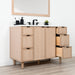 CapeBreton 48 WhiteOak ArticTrace NewEdgePullsBlack LeftAngle OpenRightDrawerscopy?v=1751327812 - Premium Bathroom Vanity for Canadian Homes and Businesses - Facility Supply Pro