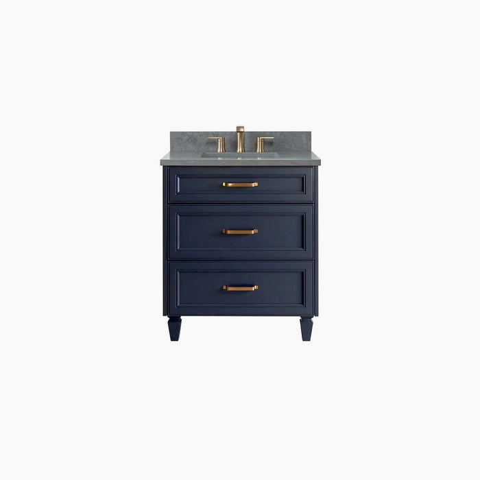 Davenport 30  Pacific Blue Bathroom Vanity - High-End Bathroom Vanity - Facility Supply Pro Canada
