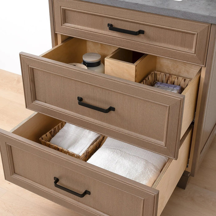 Davenport 30  Teodor  Almond Coast Vanity Teodor Bathroom Vanity 58730189 - High-End Bathroom Vanity - Facility Supply Pro Canada