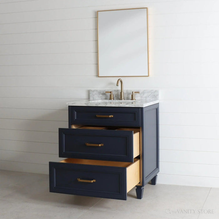 Davenport 30  Teodor  Pacific Blue Vanity Teodor Bathroom Vanity 58418999 - High-End Bathroom Vanity - Facility Supply Pro Canada