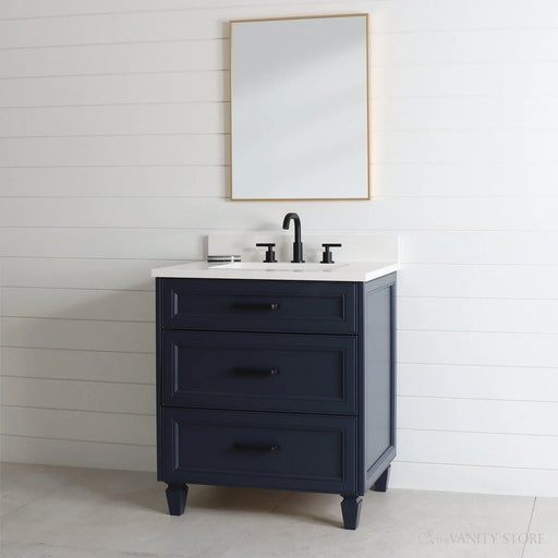 Davenport 30  Teodor  Pacific Blue Vanity Teodor Bathroom Vanity 58419599 - High-End Bathroom Vanity - Facility Supply Pro Canada