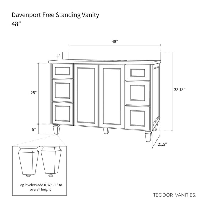 Davenport 48  Teodor  Pacific Blue Vanity Teodor Bathroom Vanity 58413417?v=1751327929 - Premium Bathroom Vanity for Canadian Homes and Businesses - Facility Supply Pro