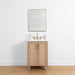 Teodor Bathroom Vanity – White Oak Door Panel (Front View)